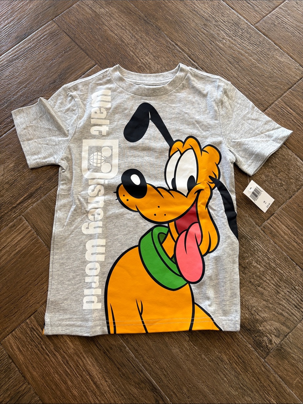 NWT Walt Disney World Gray Pluto Dog Kids T-Shirt